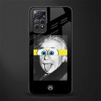 albert einstein spongebob squarepants back phone cover | glass case for redmi note 11 pro plus 4g/5g