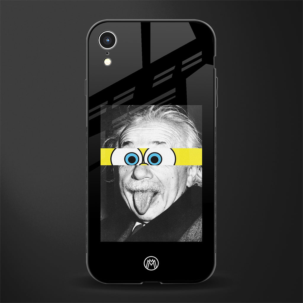 albert einstein spongebob squarepants glass case for iphone xr image