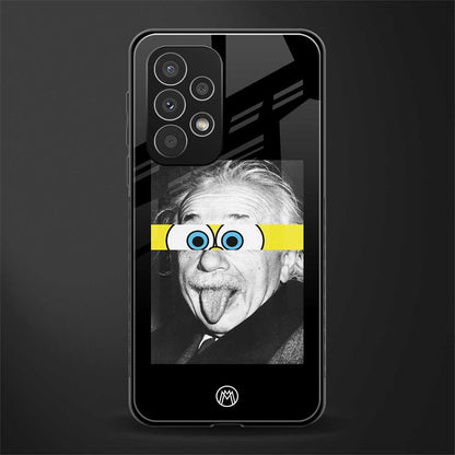 albert einstein spongebob squarepants back phone cover | glass case for samsung galaxy a23