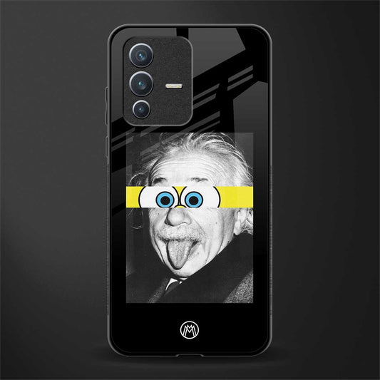 albert einstein spongebob squarepants glass case for vivo v23 5g image
