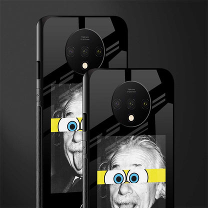 albert einstein spongebob squarepants glass case for oneplus 7t image-2
