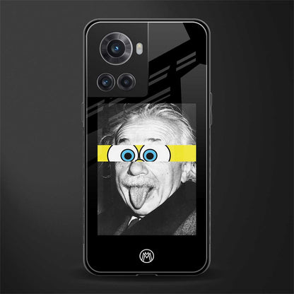 albert einstein spongebob squarepants back phone cover | glass case for oneplus 10r 5g