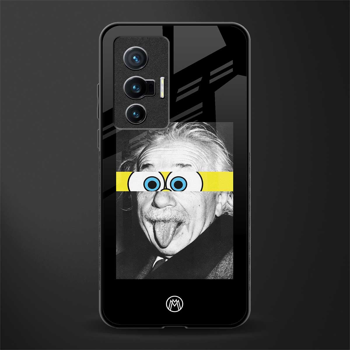 albert einstein spongebob squarepants glass case for vivo x70 image