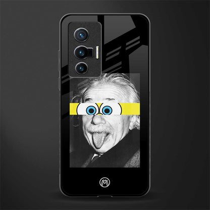 albert einstein spongebob squarepants glass case for vivo x70 image