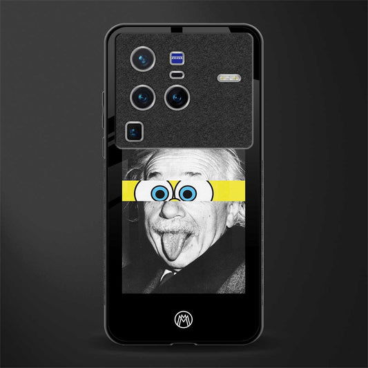 albert einstein spongebob squarepants glass case for vivo x80 pro 5g image