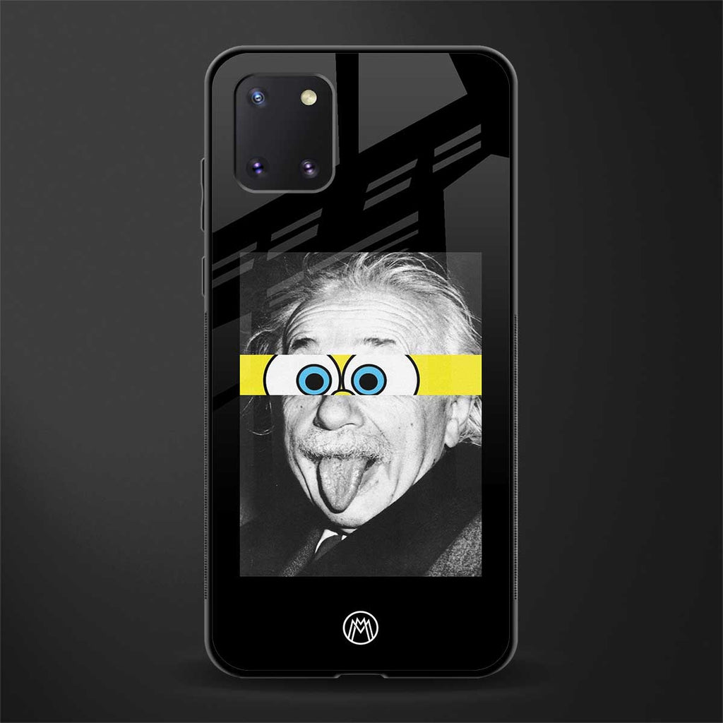 albert einstein spongebob squarepants glass case for samsung galaxy note 10 lite image