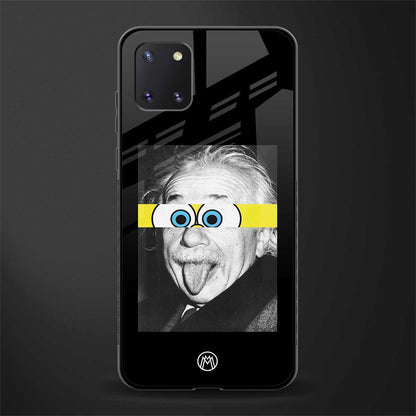 albert einstein spongebob squarepants glass case for samsung galaxy note 10 lite image