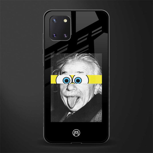 albert einstein spongebob squarepants glass case for samsung a81 image