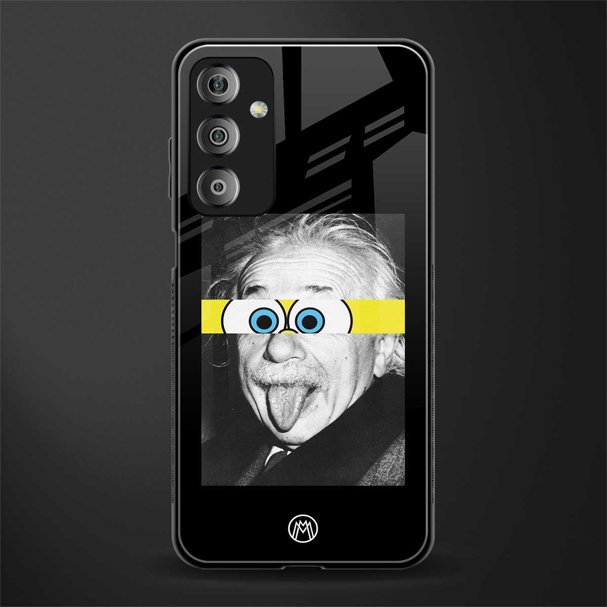 albert einstein spongebob squarepants back phone cover | glass case for samsung galaxy f23 5g