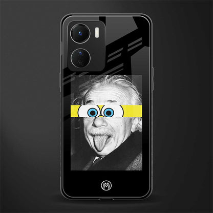 albert einstein spongebob squarepants back phone cover | glass case for vivo y16