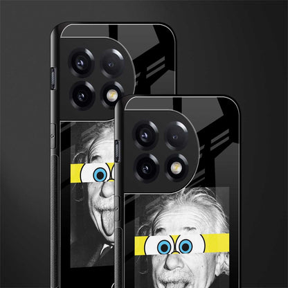 albert einstein spongebob squarepants back phone cover | glass case for oneplus 11r
