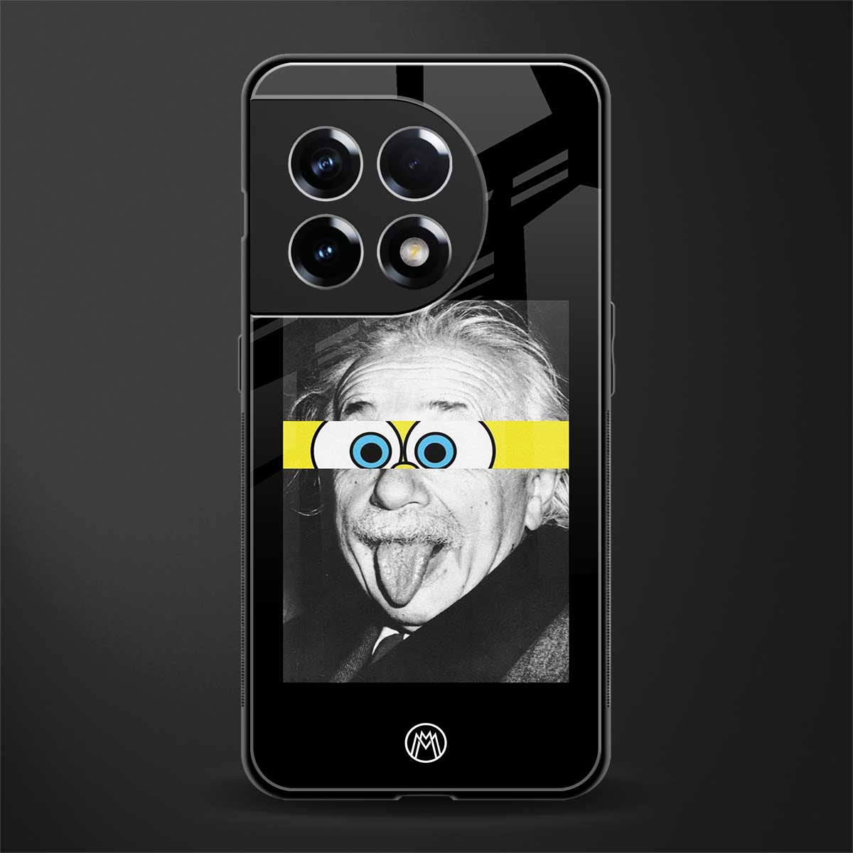 albert einstein spongebob squarepants back phone cover | glass case for oneplus 11r