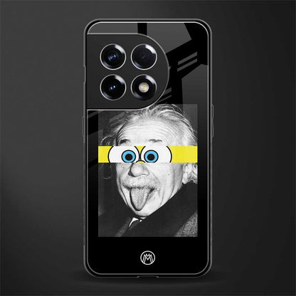 albert einstein spongebob squarepants back phone cover | glass case for oneplus 11r