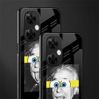 albert einstein spongebob squarepants back phone cover | glass case for oneplus nord ce 3 lite