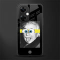 albert einstein spongebob squarepants back phone cover | glass case for oneplus nord ce 3 lite