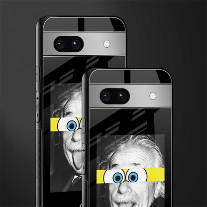 albert einstein spongebob squarepants back phone cover | glass case for Google Pixel 7A