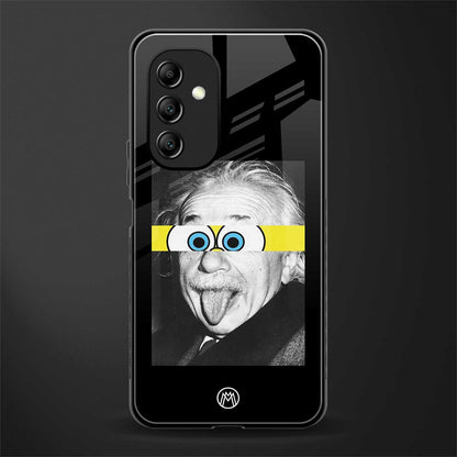 albert einstein spongebob squarepants back phone cover | glass case for samsung galaxy a14 5g