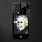 albert einstein spongebob squarepants back phone cover | glass case for oppo a74 4g