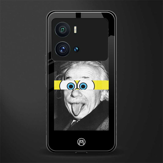 albert einstein spongebob squarepants back phone cover | glass case for iQOO 9 Pro