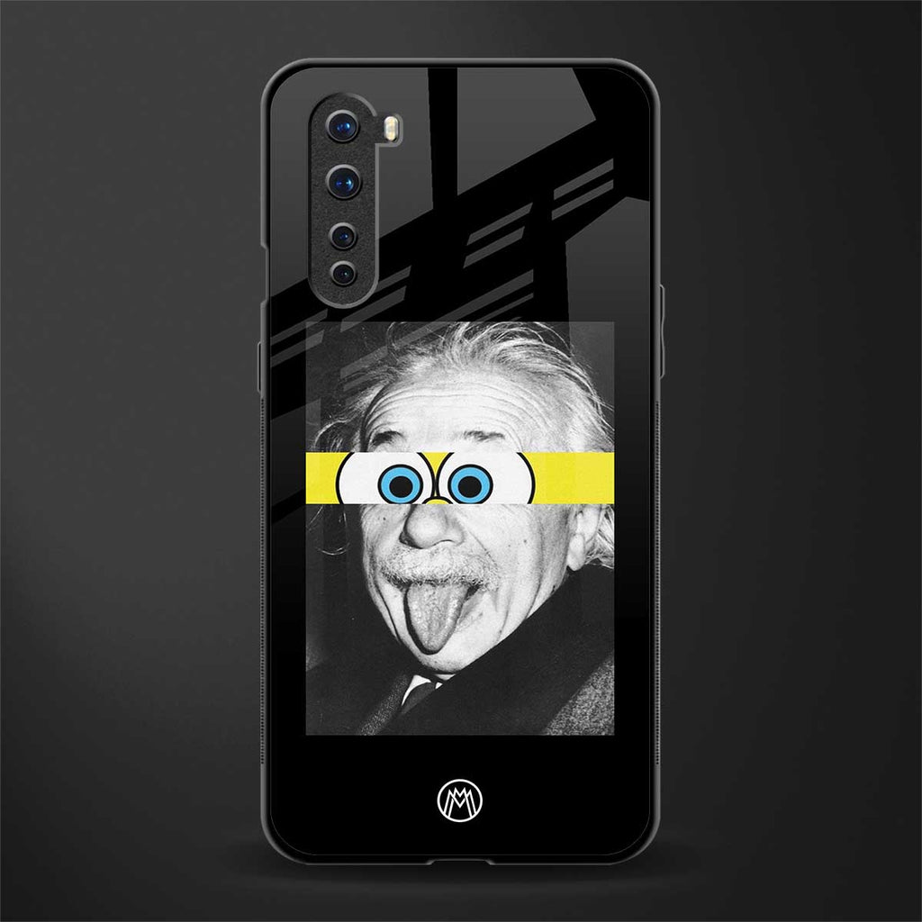 albert einstein spongebob squarepants glass case for oneplus nord ac2001 image