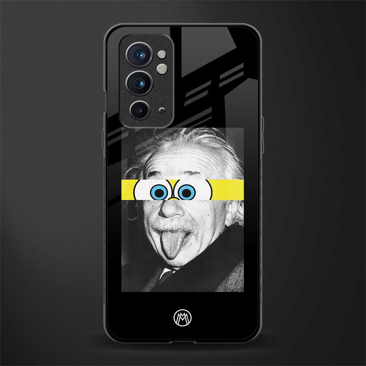 albert einstein spongebob squarepants glass case for oneplus 9rt image