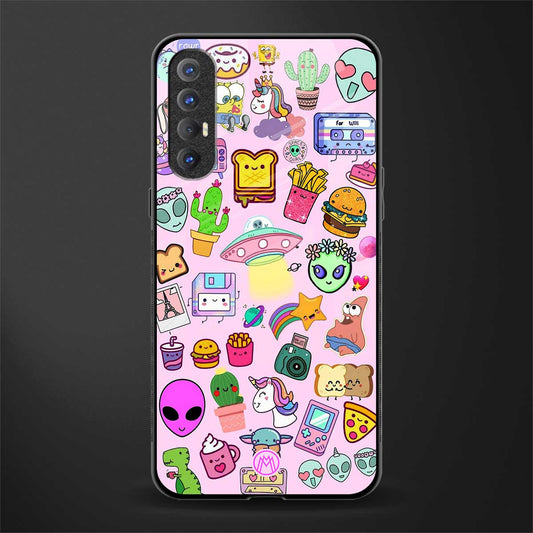 alien stickers studio glass case for oppo reno 3 pro image