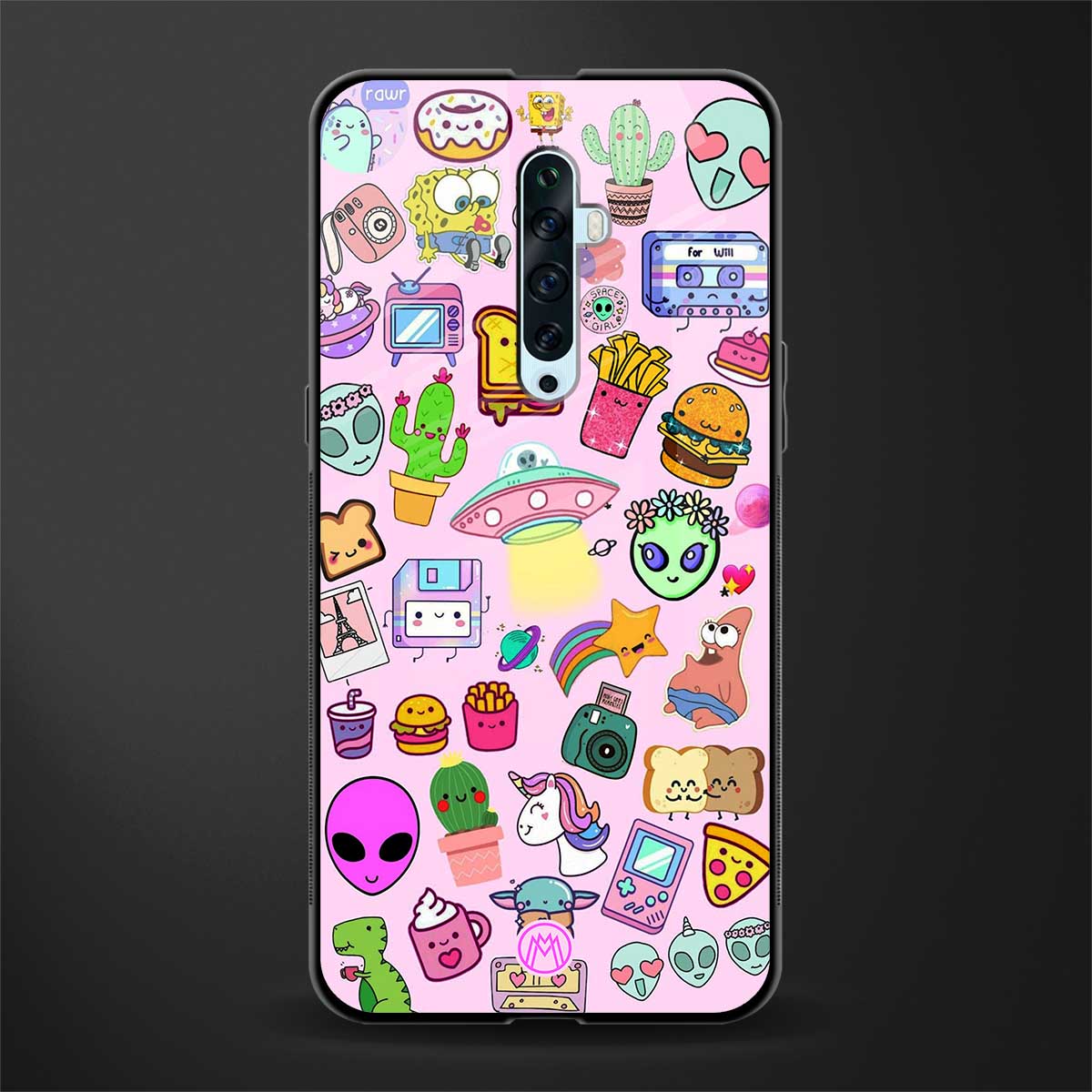 alien stickers studio glass case for oppo reno 2f image