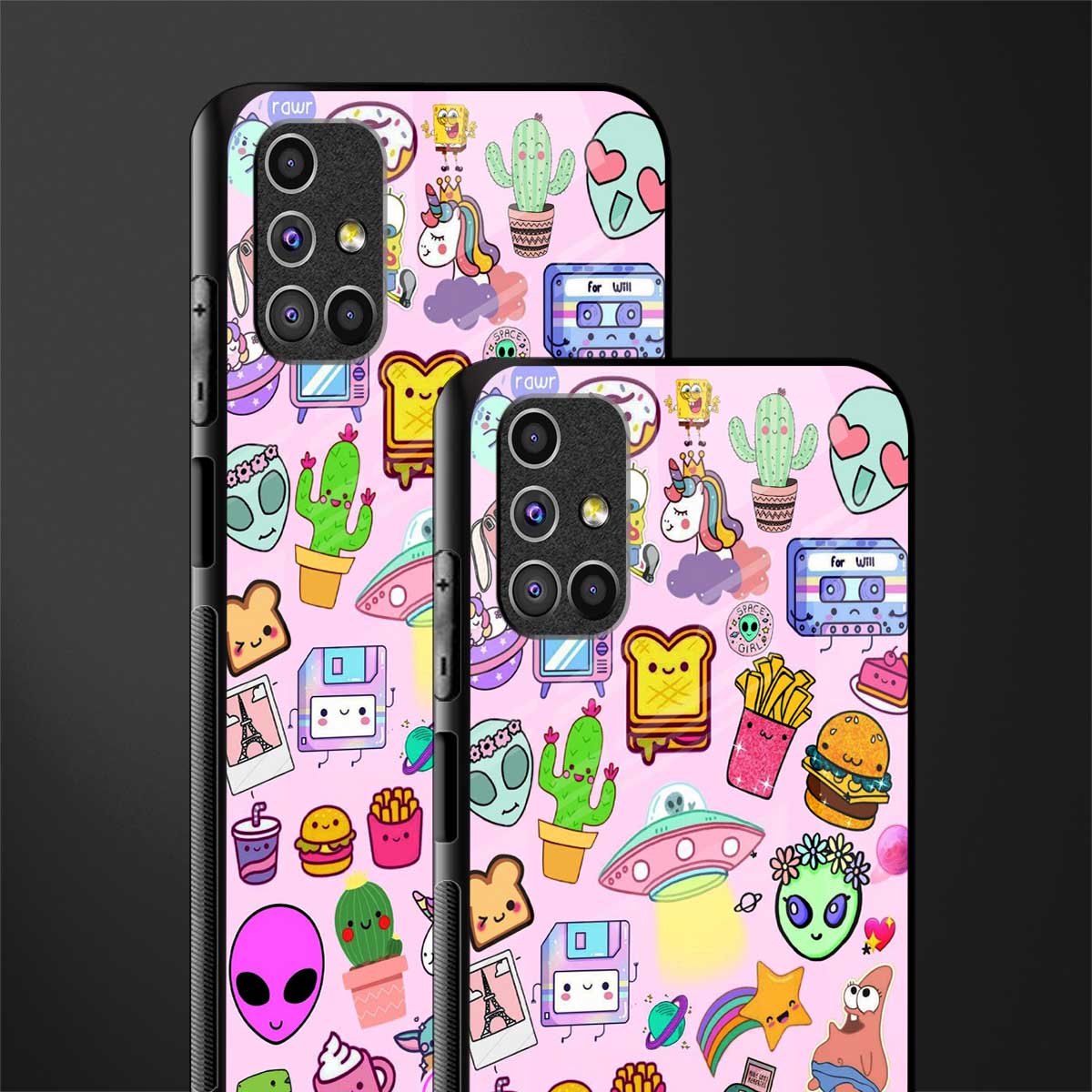 alien stickers studio glass case for samsung galaxy m31s image-2