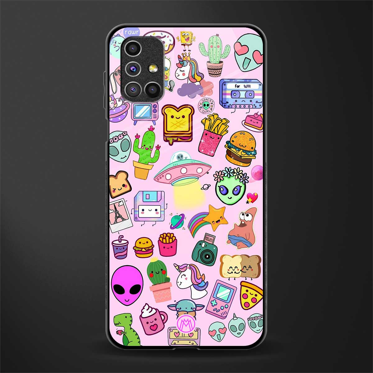 alien stickers studio glass case for samsung galaxy m51 image