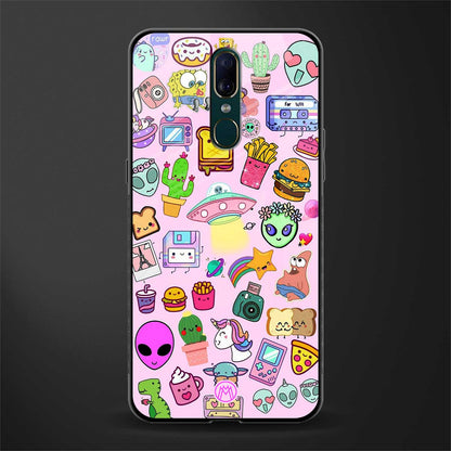 alien stickers studio glass case for oppo f11 image