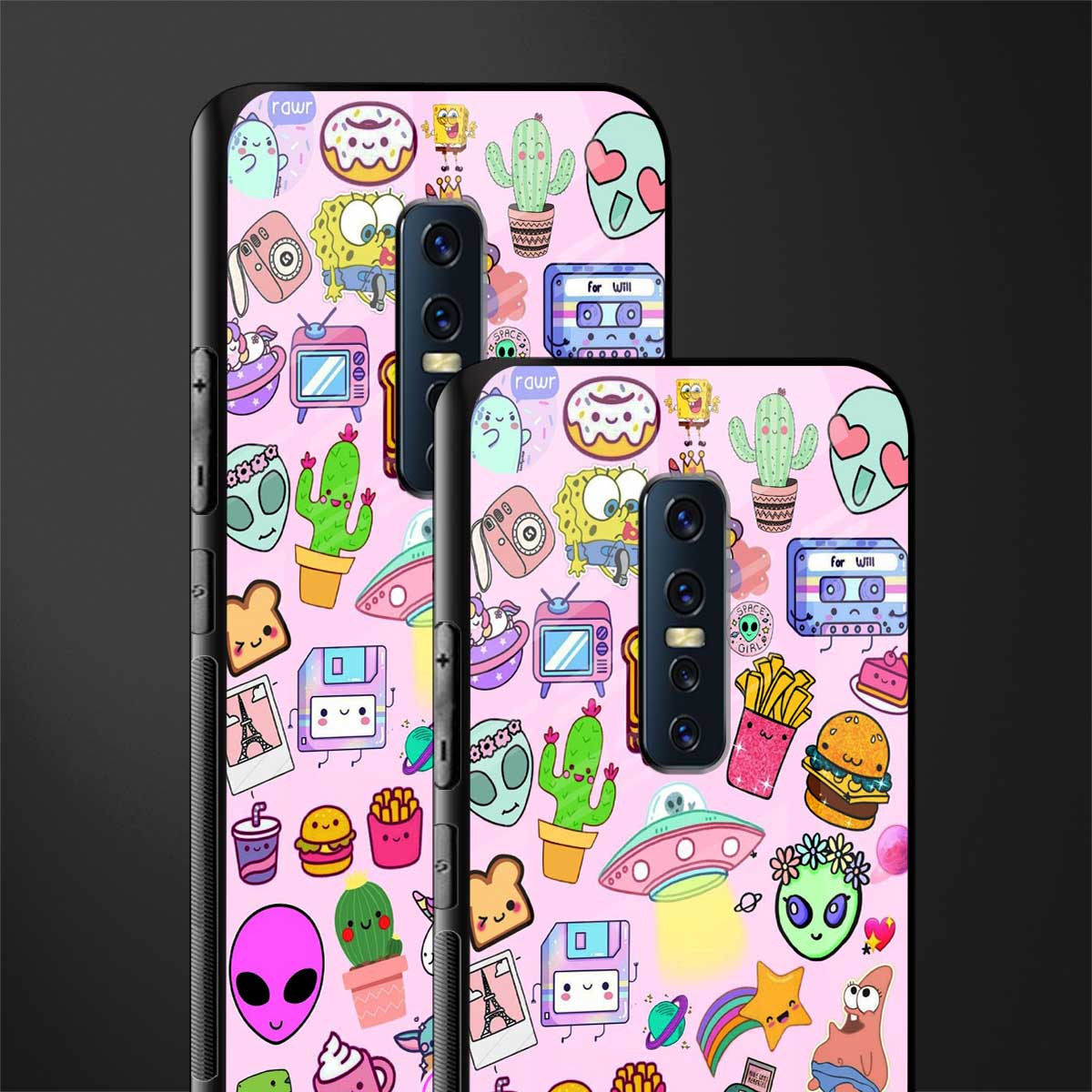 alien stickers studio glass case for vivo v17 pro image-2
