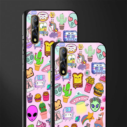 alien stickers studio glass case for vivo z1x image-2