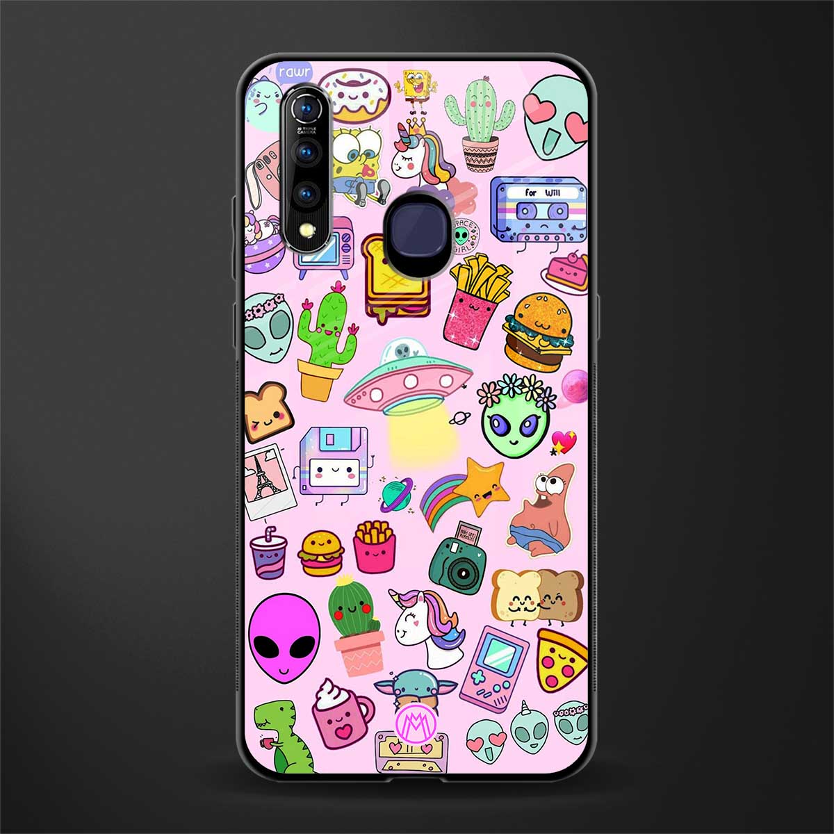 alien stickers studio glass case for vivo z1 pro image