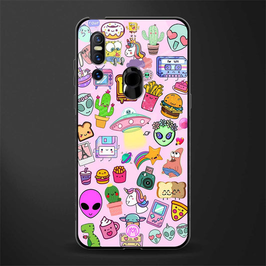 alien stickers studio glass case for vivo v15 image