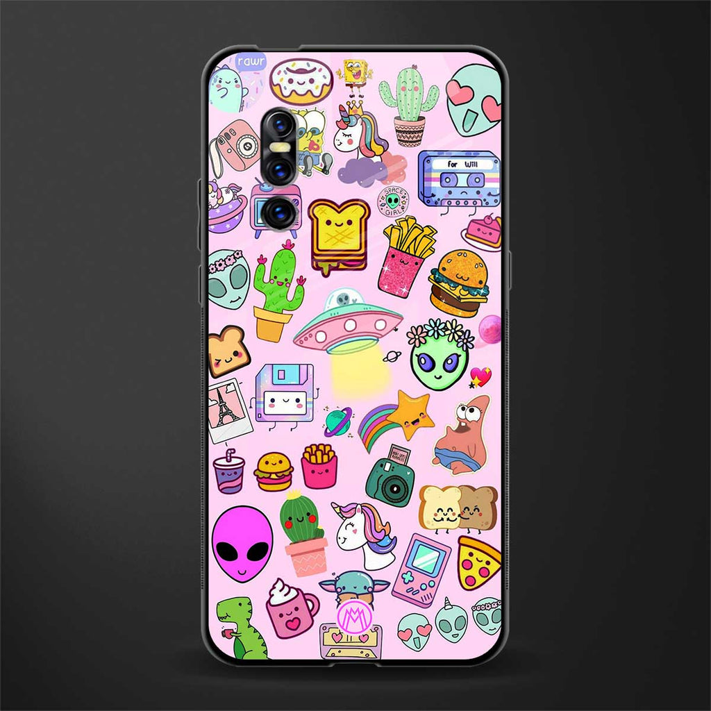 alien stickers studio glass case for vivo v15 pro image
