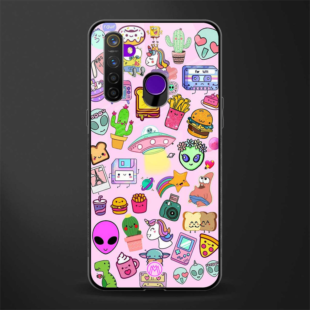 alien stickers studio glass case for realme 5i image