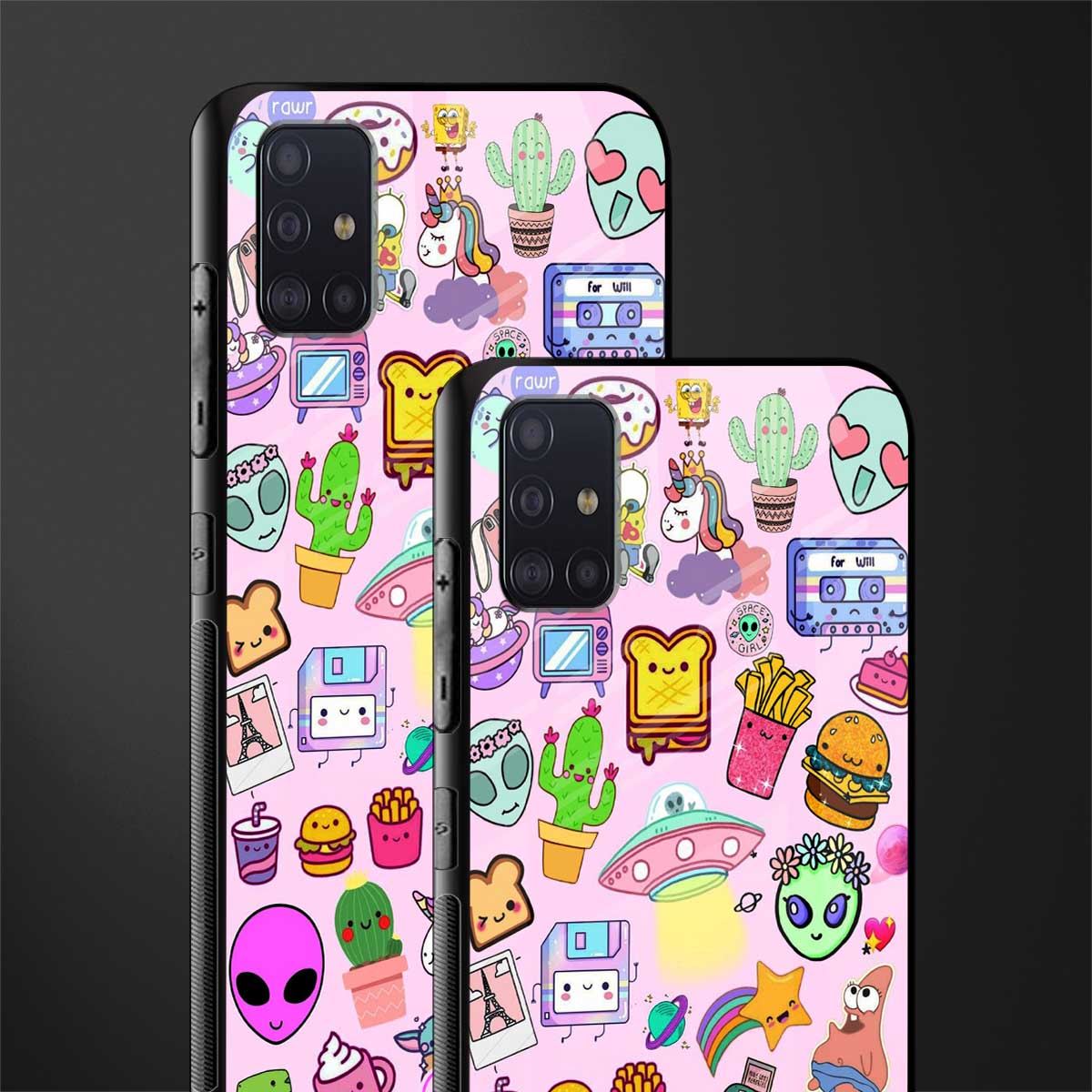alien stickers studio glass case for samsung galaxy a71 image-2