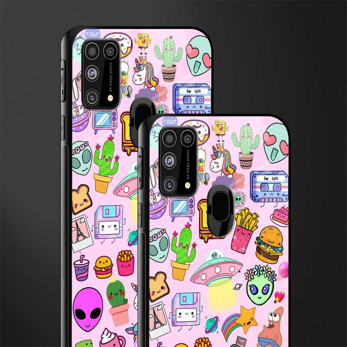 alien stickers studio glass case for samsung galaxy f41 image-2