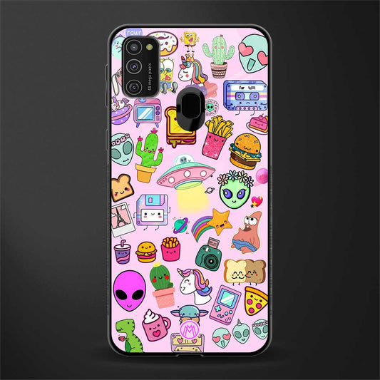 alien stickers studio glass case for samsung galaxy m30s image