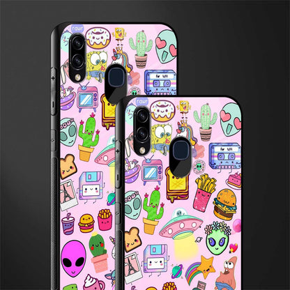 alien stickers studio glass case for samsung galaxy a20 image-2