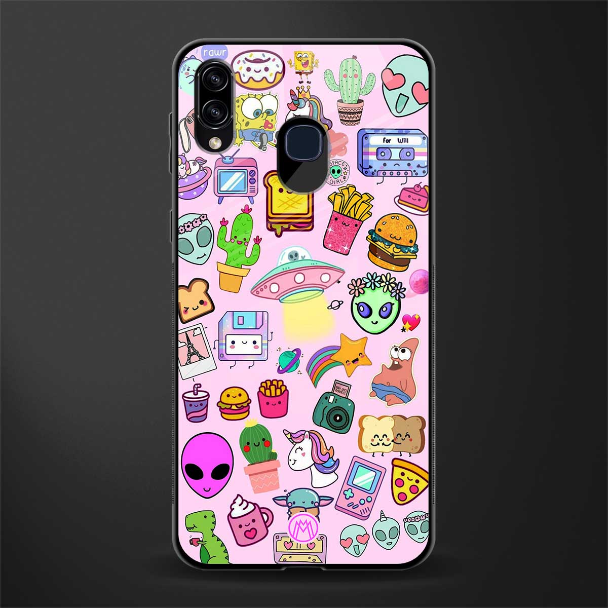 alien stickers studio glass case for samsung galaxy a20 image