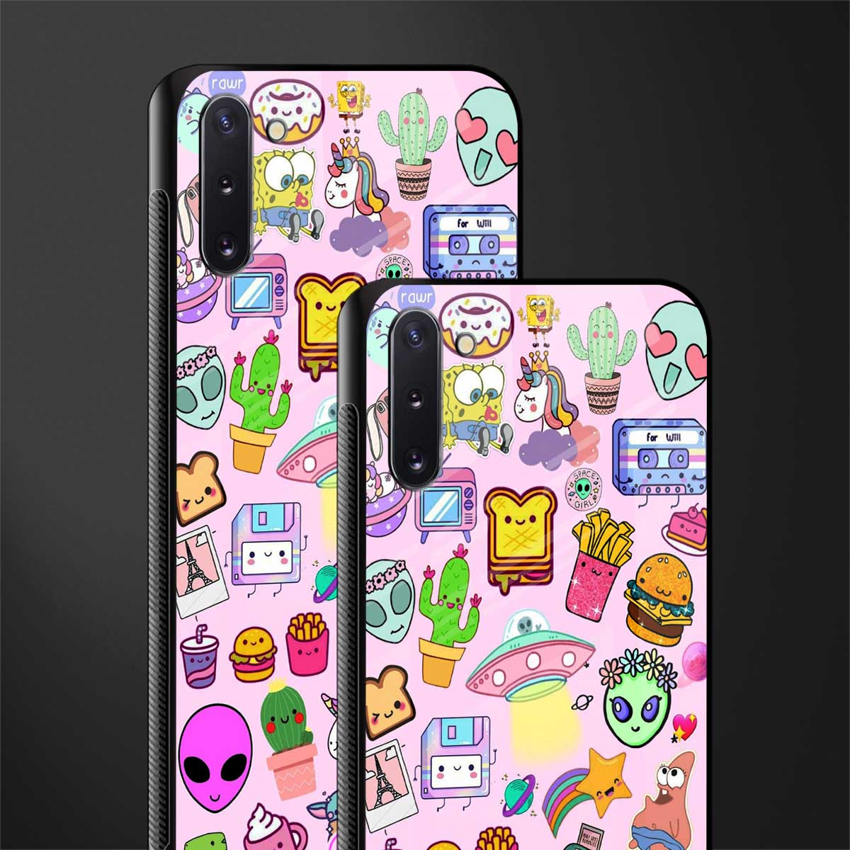 alien stickers studio glass case for samsung galaxy note 10 image-2