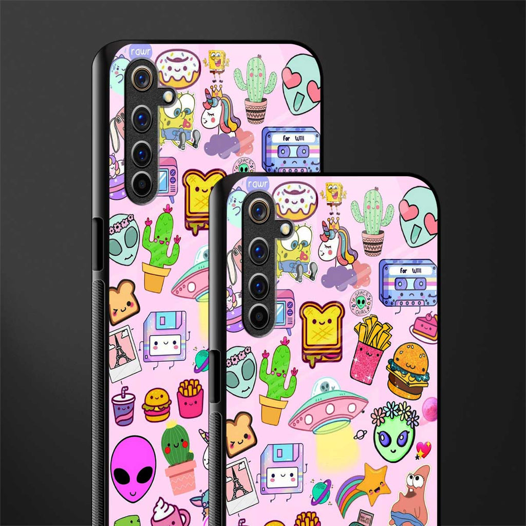 alien stickers studio glass case for realme 6 pro image-2