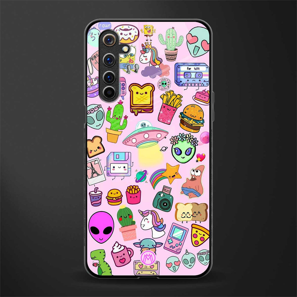 alien stickers studio glass case for realme 6 image