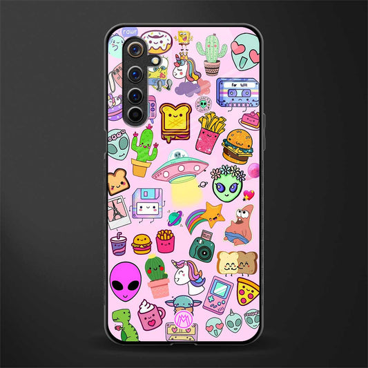 alien stickers studio glass case for realme 6 image