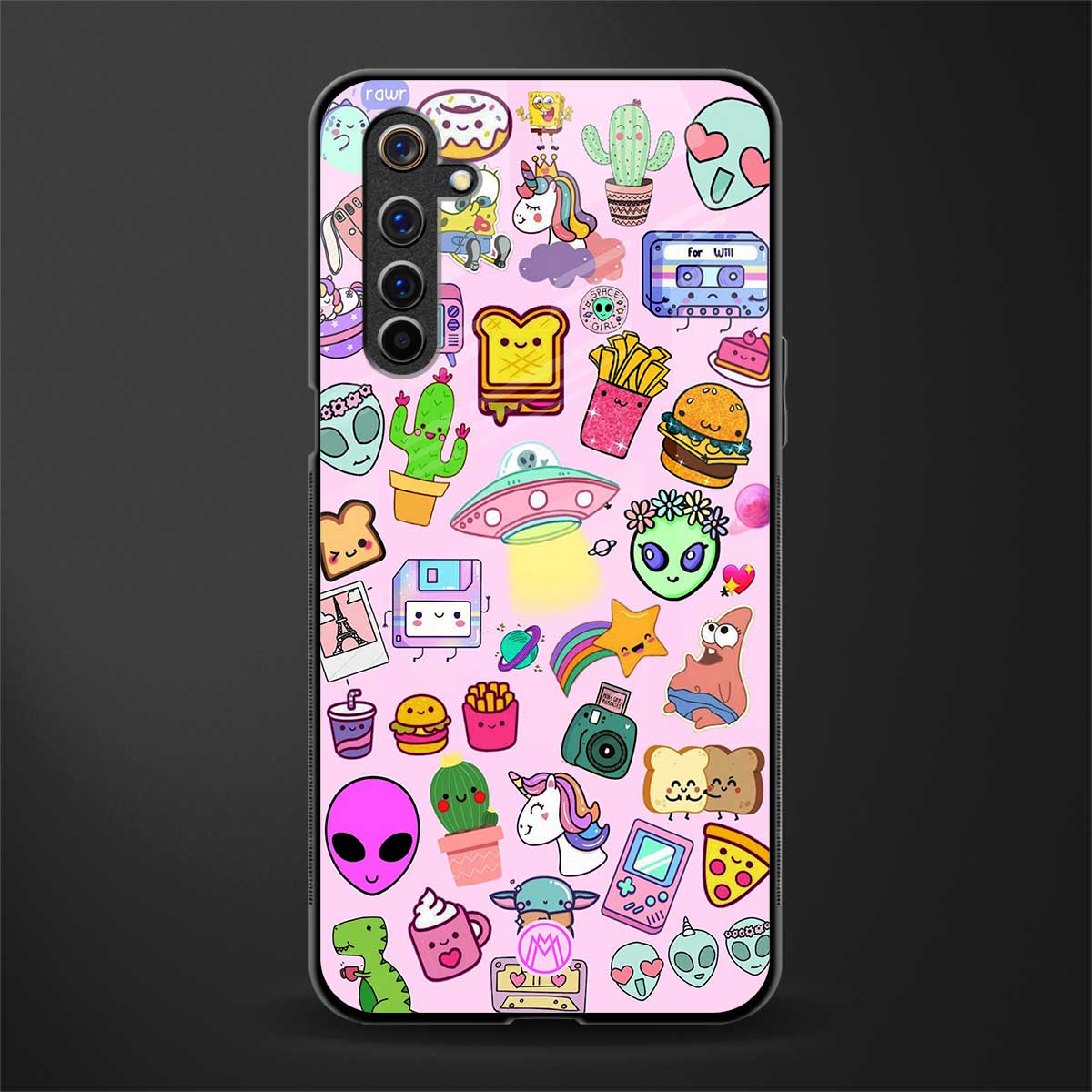 alien stickers studio glass case for realme 6 pro image