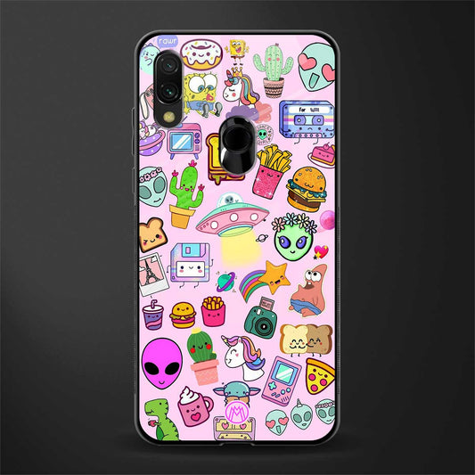 alien stickers studio glass case for redmi y3 image
