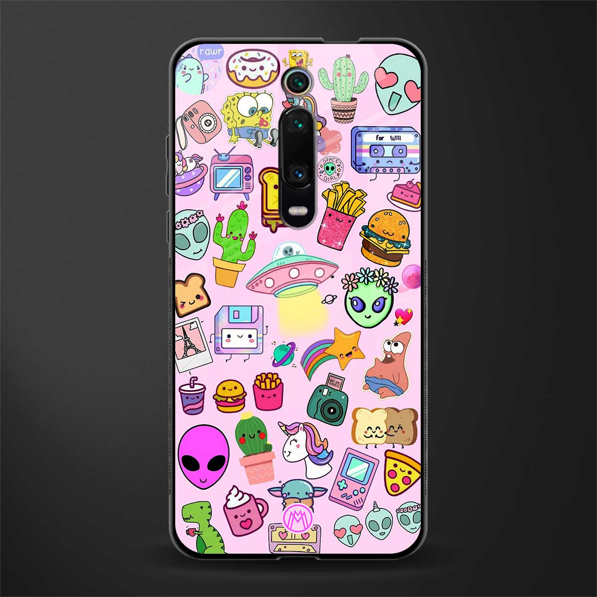 alien stickers studio glass case for redmi k20 image