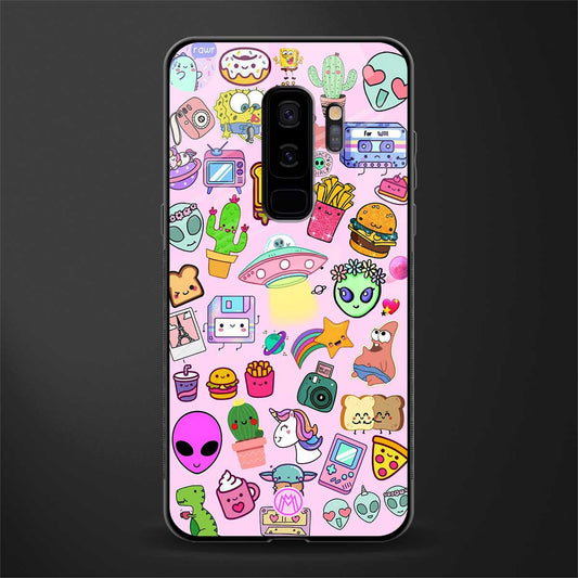 alien stickers studio glass case for samsung galaxy s9 plus image