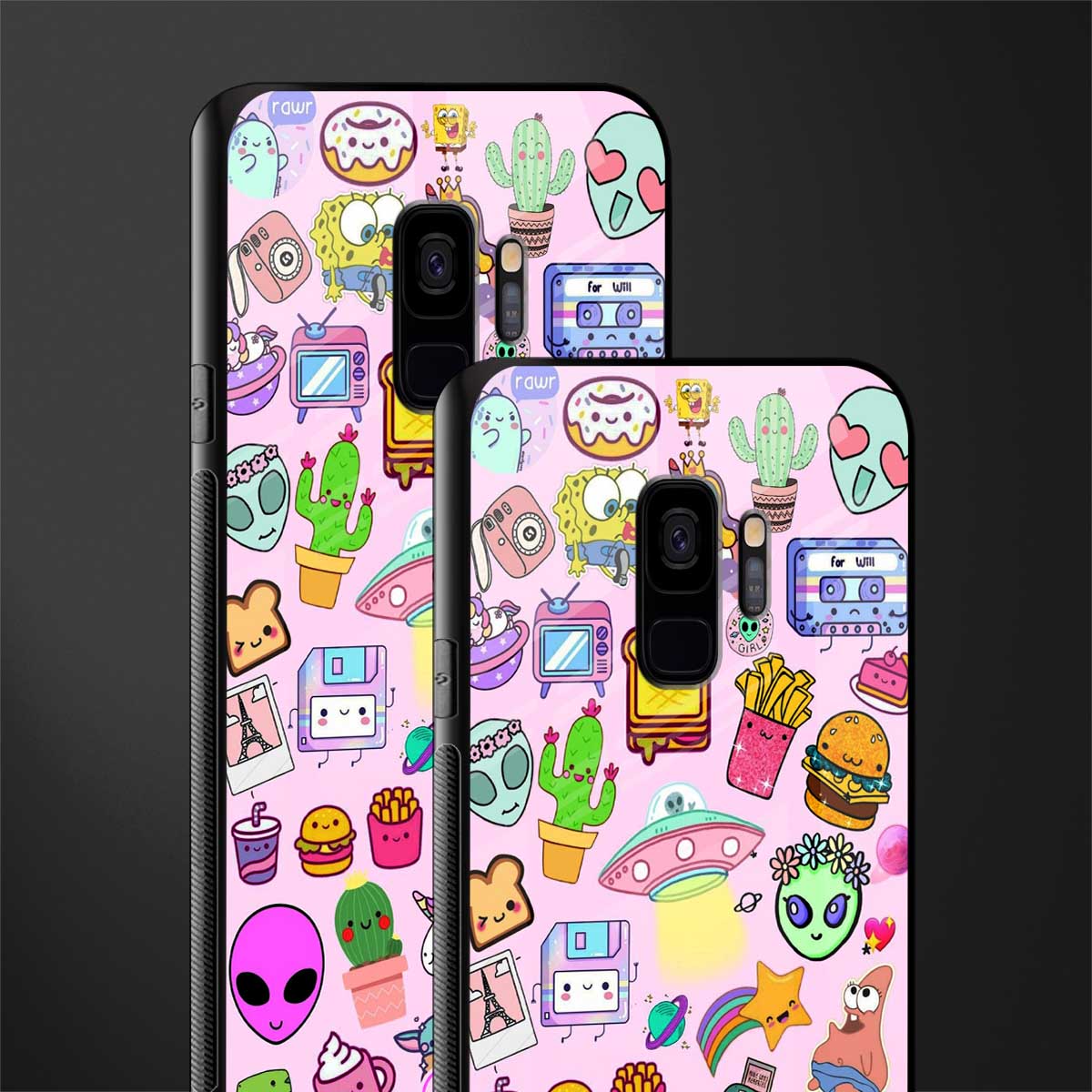 alien stickers studio glass case for samsung galaxy s9 image-2